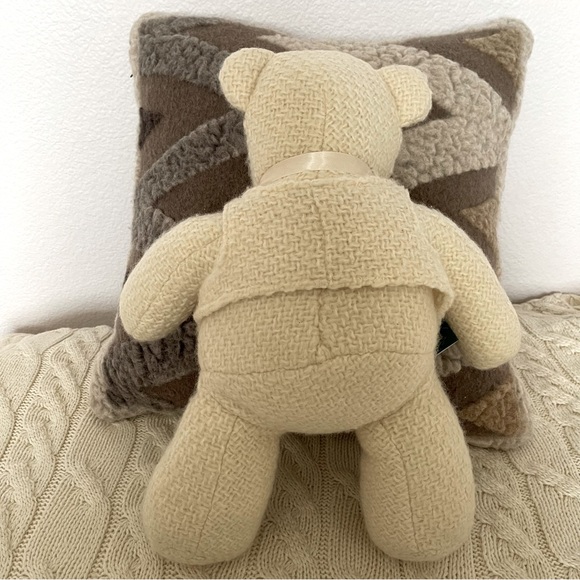 Cream Irish Tweed Wool Stuffed Teddy Bear - Picture 2 of 6